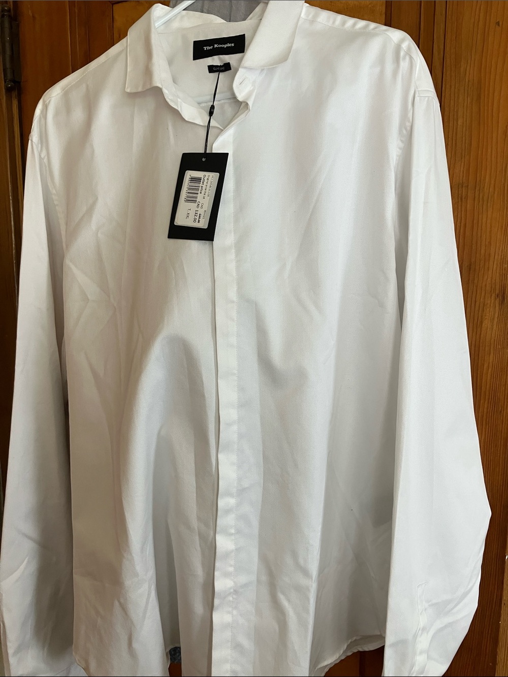The Kooples White Concealed-Placket Dress Shirt